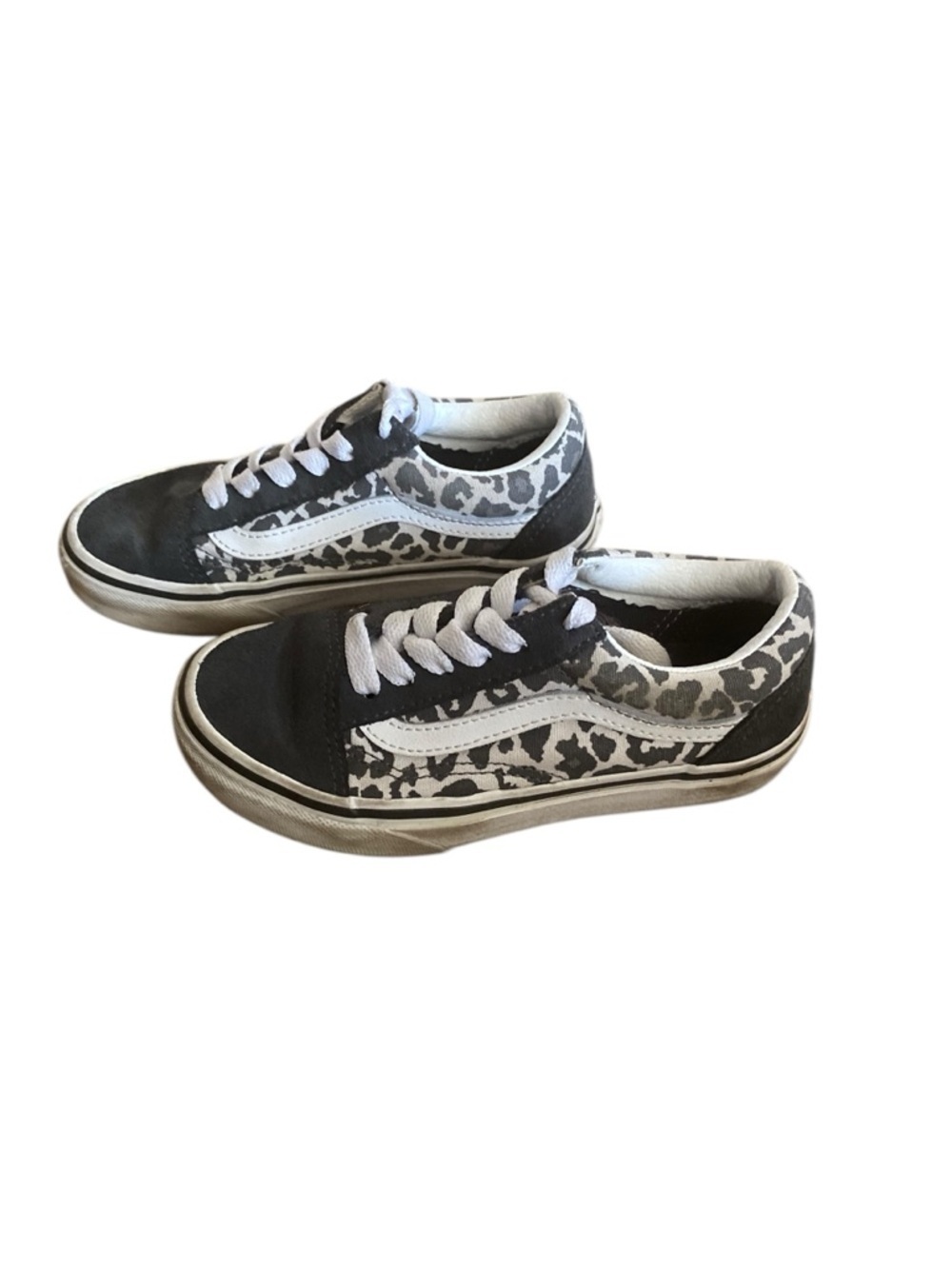 Vans Kids Old Skool sneakers black white leopard  sneakers suede animal print